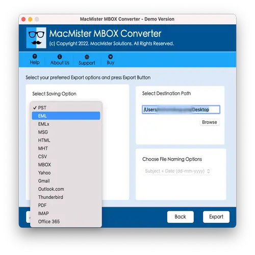 Macflick Mac MBOX Converter Screenshot